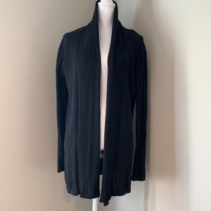 LOFT | Open Front Cardigan | Black | Large